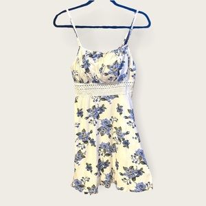 Derek Heart Ivory Floral Mini Sundress
